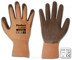Rękawice ochronne PERFECT GRIP BROWN lateks, rozmiar 8 