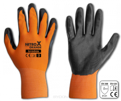  Rękawice ochronne NITROX ORANGE nitryl, rozmiar 9