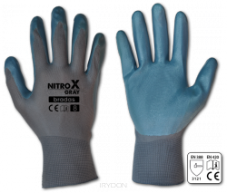 Rękawice ochronne NITROX GRAY nitryl, rozmiar 9 