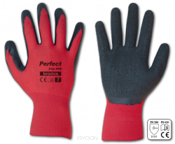 Rękawice ochronne PERFECT GRIP RED lateks, rozmiar 9 
